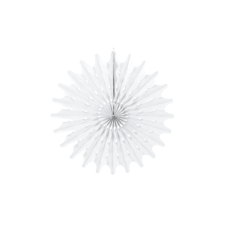 Éventail blanc papier - Diam. 50cm