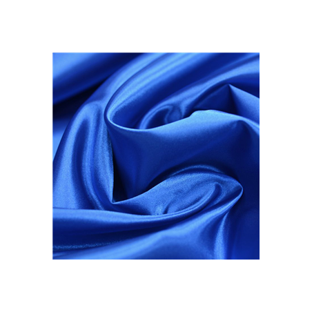 Tissu satin bleu - Larg. 150cm (vendu au mètre)