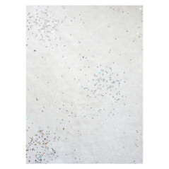 Bande de tissu intissé blanche avec perles argent Voie Lactée  30 cm x 5m*