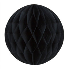 Boule noire papier - Diam. 30cm