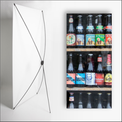 Kakemono Belgique Bieres  - 180 x 80 cm sur Toile M1 avec structure  X- Banner