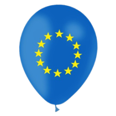 Ballon bleu avec impression CEE x 6 – Diam. 29 cm