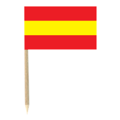 Drapeaux mini Espagne x50 papier - 3.5 x 2.5cm (pic en bois de 6.5cm)