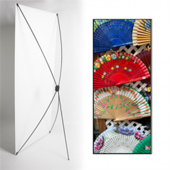 Kakemono Espagne Eventails - 180 x 80 cm sur Toile M1 avec structure X- Banner
