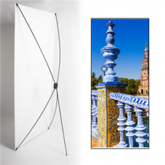 Kakemono Espagne Plaza Séville 180 x 80 cm sur Toile M1 avec structure X- Banner