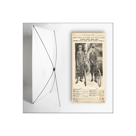 Kakemono belle epoque 2 - 180 x 80 cm - Toile M1 avec structure  X- Banner