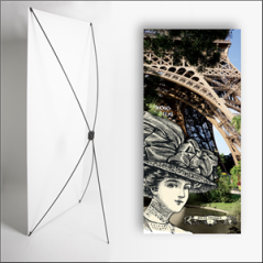 Kakemono belle epoque 5 - 180 x 80 cm - Toile M1 avec structure  X- Banner