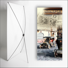 Kakemono belle epoque 6 - 180 x 80 cm - Toile M1 avec structure  X- Banner