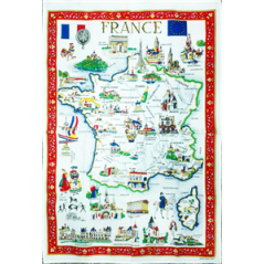 Tissu Imprimé France  - Coton - 55 x 88 cm