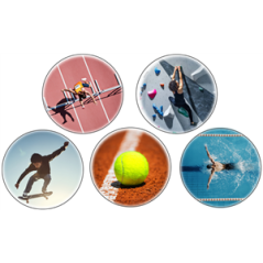 Mobiles Sports x5 - carton - Diam. 29cm