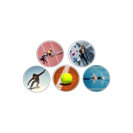 Mobiles Sports x5 - carton - Diam. 29cm