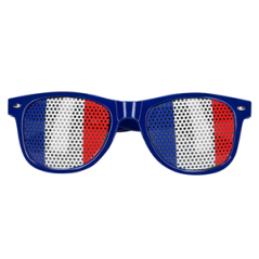 Paire de lunettes de supporter France / PVC - Taille adulte