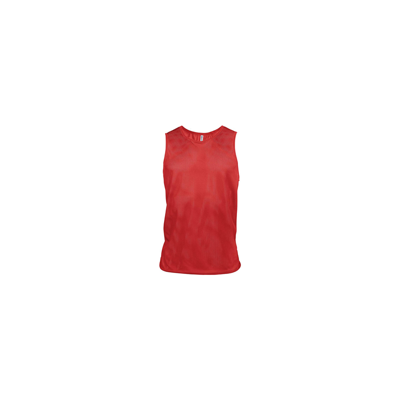 Chasuble en filet léger rouge multisports adulte (Taille à définir)