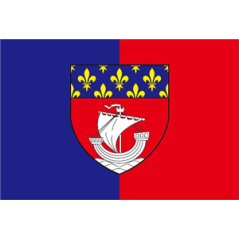 Drapeau Paris - tissu - 60 x 90cm