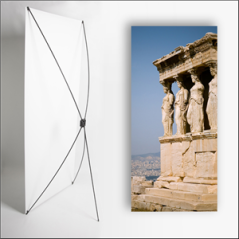 Kakemono Grèce statues - 180 x 80 cm sur Toile M1 avec structure X- Banner