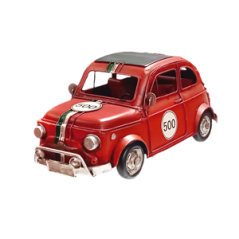 Voiture rouge en métal - Long. 27 x13 x 13 cm