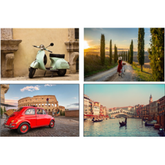 Mobiles Italie x4 - carton - 27 x 44cm