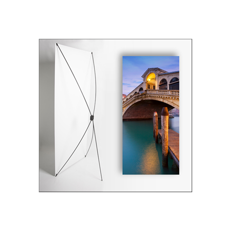 Kakemono Italie Pont - 180 x 80 cm sur Toile M1 avec structure X- Banner