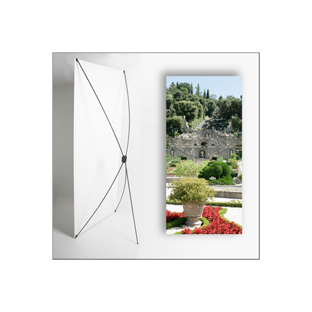 Kakemono Italie Jardin  - 180 x 80 cm sur Toile M1 avec structure  X- Banner