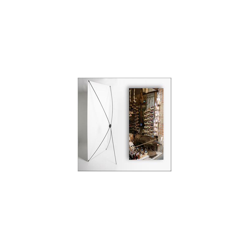 Kakemono Italie Charcuterie 2 -180 x 80 cm sur Toile M1 avec structure X- Banner