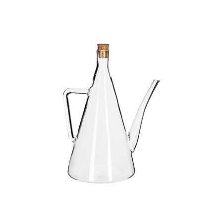 Bouteille Huile d'Olive Triangle 7 x 22,5 cm en verre et liège
