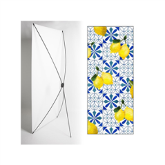 Kakemono Italie Faïence Citron 180 x 80 cm sur Toile M1 avec structure X- Banner