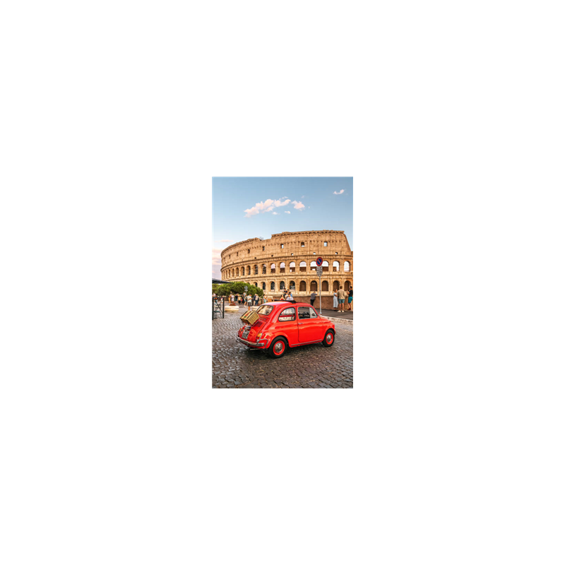 Kakemono Fiat 500 Colisée - 180 x 80 cm sur Toile M1 avec structure X- Banner