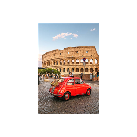 Kakemono Fiat 500 Colisée - 180 x 80 cm sur Toile M1 avec structure X- Banner