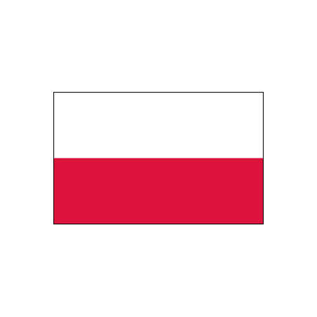 Drapeau Pologne - tissu - 60 x 90cm