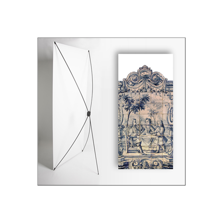 Kakemono Portugal faïence - 180 x 80 cm - Toile M1 avec structure  X- Banner