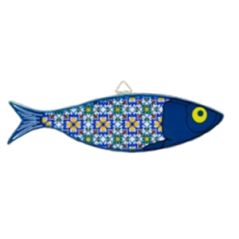 Sardine en mosaïque azulejos - céramique - (2 modèles) - 8 x 31cm