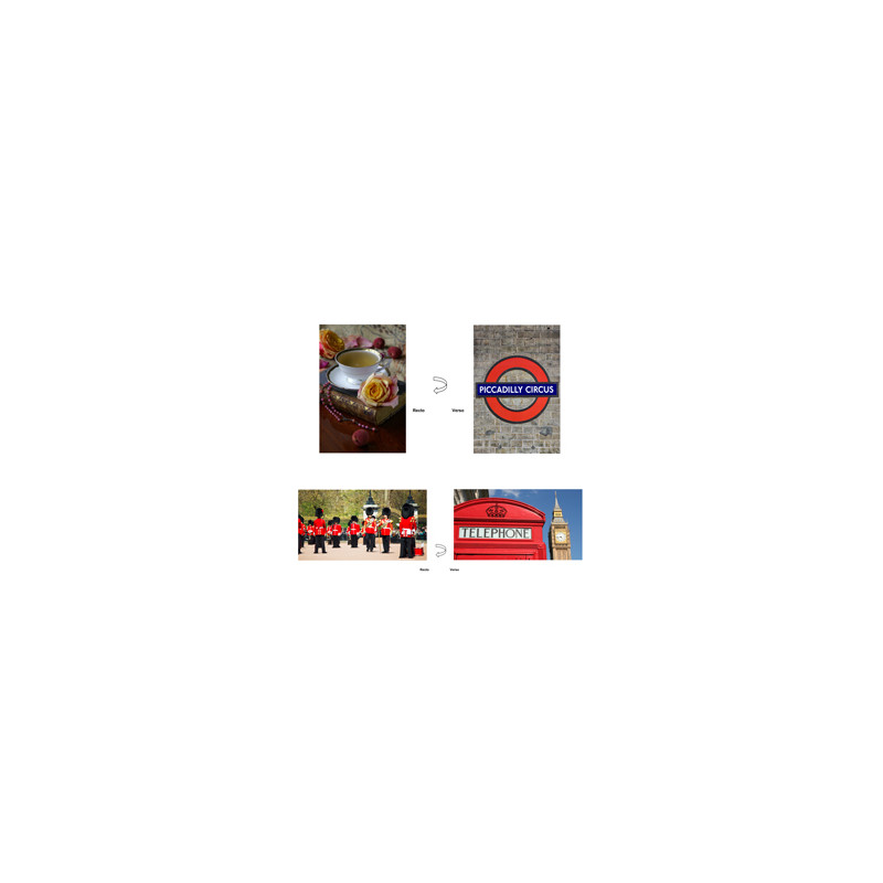 Mobiles Angleterre x4 - carton - 27 x 49 et 33 x 49cm