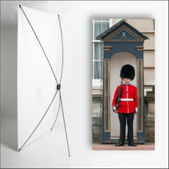 Kakemono Angleterre Garde - 180 x 80 cm - Toile M1 avec structure X- Banner