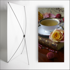 Kakemono Angleterre Thé - 180 x 80 cm - Toile M1 avec structure  X- Banner