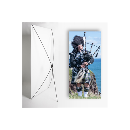 Kakemono Ecosse cornemuse - 180 x 80 cm - Toile M1 avec structure  X- Banner