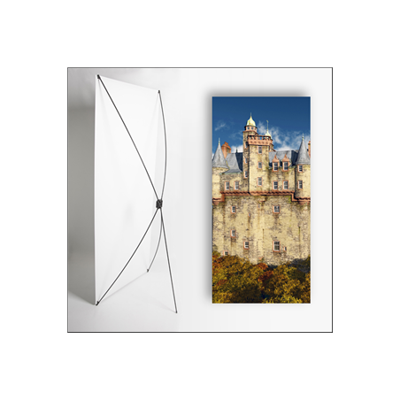 Kakemono Ecosse Chateau - 180 x 80 cm - Toile M1 avec structure  X- Banner