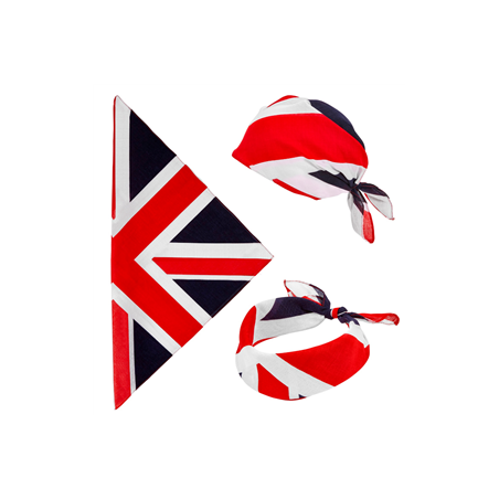 Bandana drapeau UK 55x55 cm - 100% coton