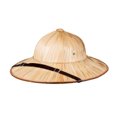 Chapeau Safari naturel - taille adulte - Haut. 13cm Diam. 38cm