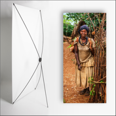 Kakemono Afrique Femme AF  - 180 x 80 cm - Toile M1 avec structure  X- Banner