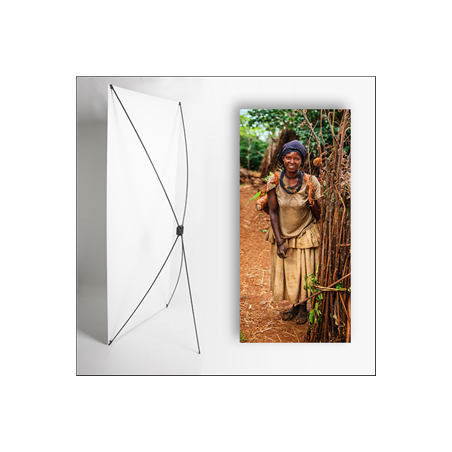 Kakemono Afrique Femme AF  - 180 x 80 cm - Toile M1 avec structure  X- Banner
