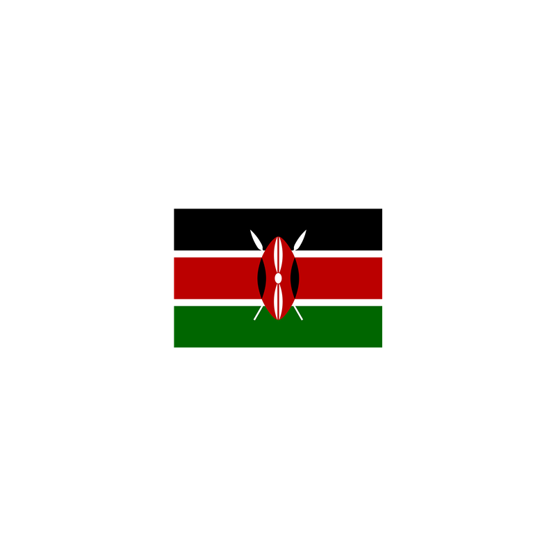 Drapeau Kenya - tissu - 90 x 150cm