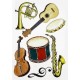 Set de 7 instruments de musique - carton
