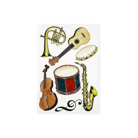 Set de 7 instruments de musique - carton