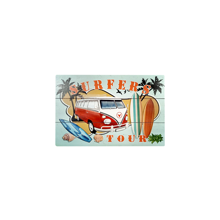 Plaque en bois SURFERS TOUR - 60 x 40cm
