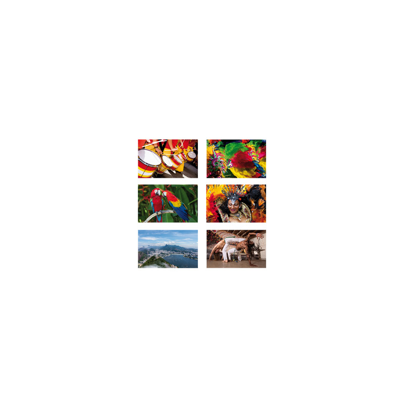 Mobiles panoramiques Brésil x6 - carton - 33 x 60cm