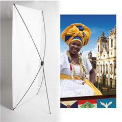 Kakémono Bresil femme  80 x 180 - Toile M1 / Toile M1 avec structure  X- Banner