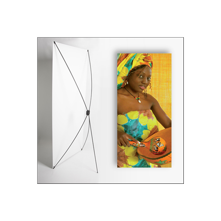 Kakemono Exotique Femme - 180 x 80 cm sur Toile M1 avec structure  X- Banner