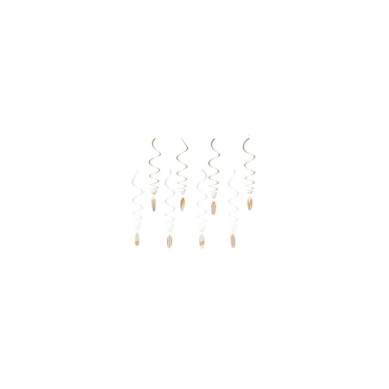 Lot de 8 tourbillons Surf Papier Camel, Ivoire Or 70 x 14cm