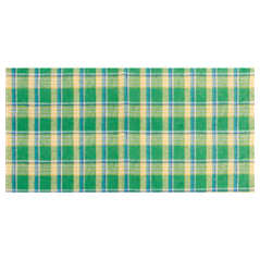 Chemin de table en lin madras vert 28cm x 5m