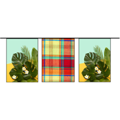 Guirlande visuels Antilles 10 fanions 20 x 30cm - papier Long. 420 cm